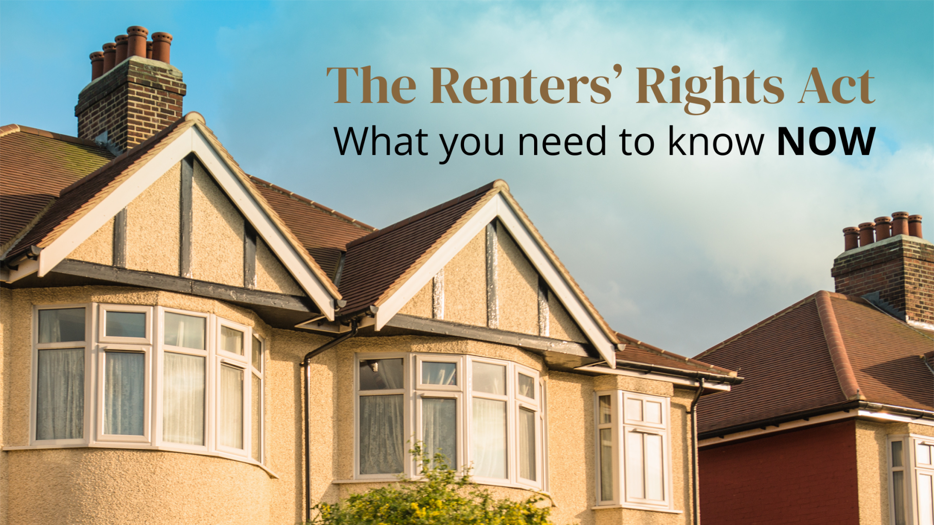 View of houses and a blue sky above