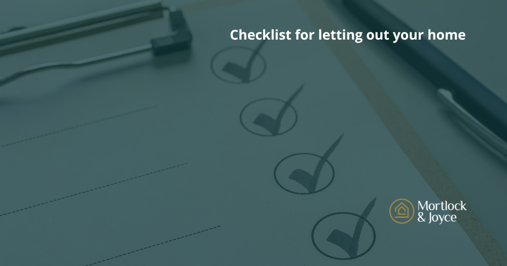 Checklist for letting out your home
