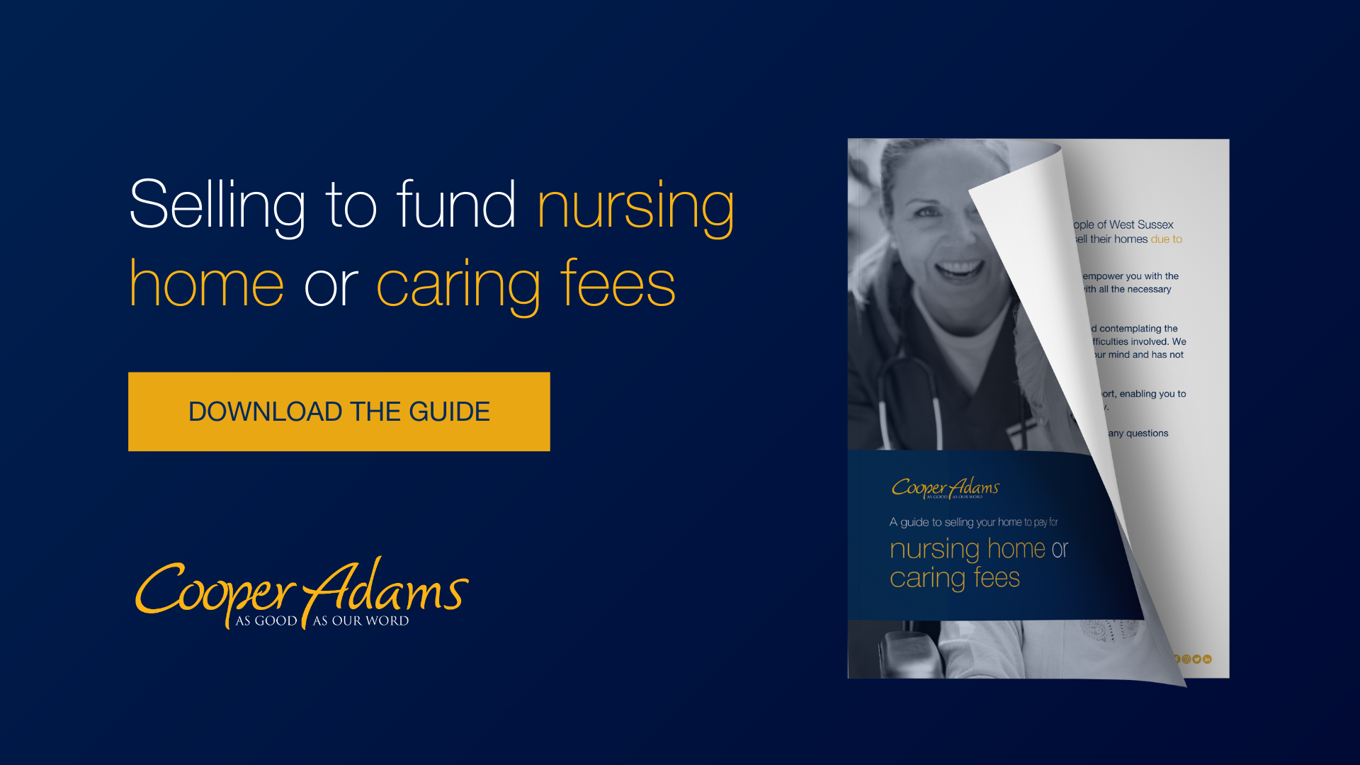 Download our guide to selling a property to pay for nursing home or care fees