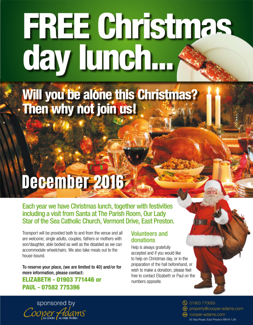 Free Christmas day lunch...