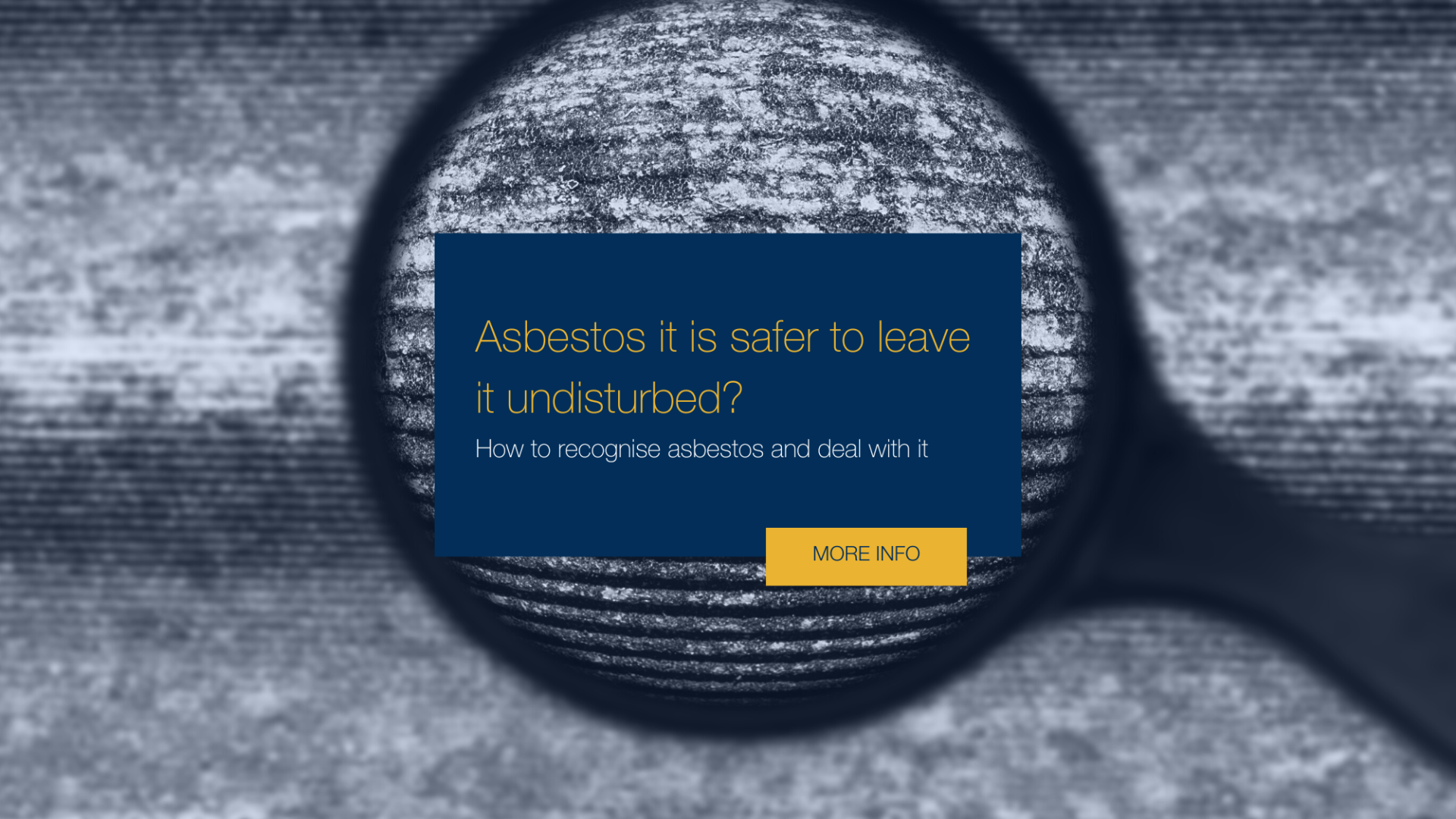 Asbestos it is safer to le...