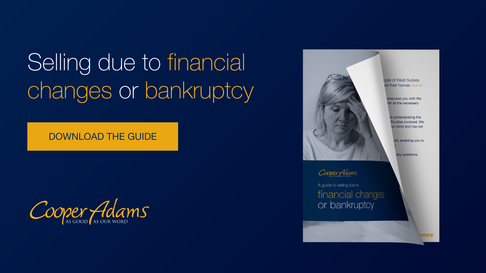 Download our guide to selling due to financial challenges or bankruptcy