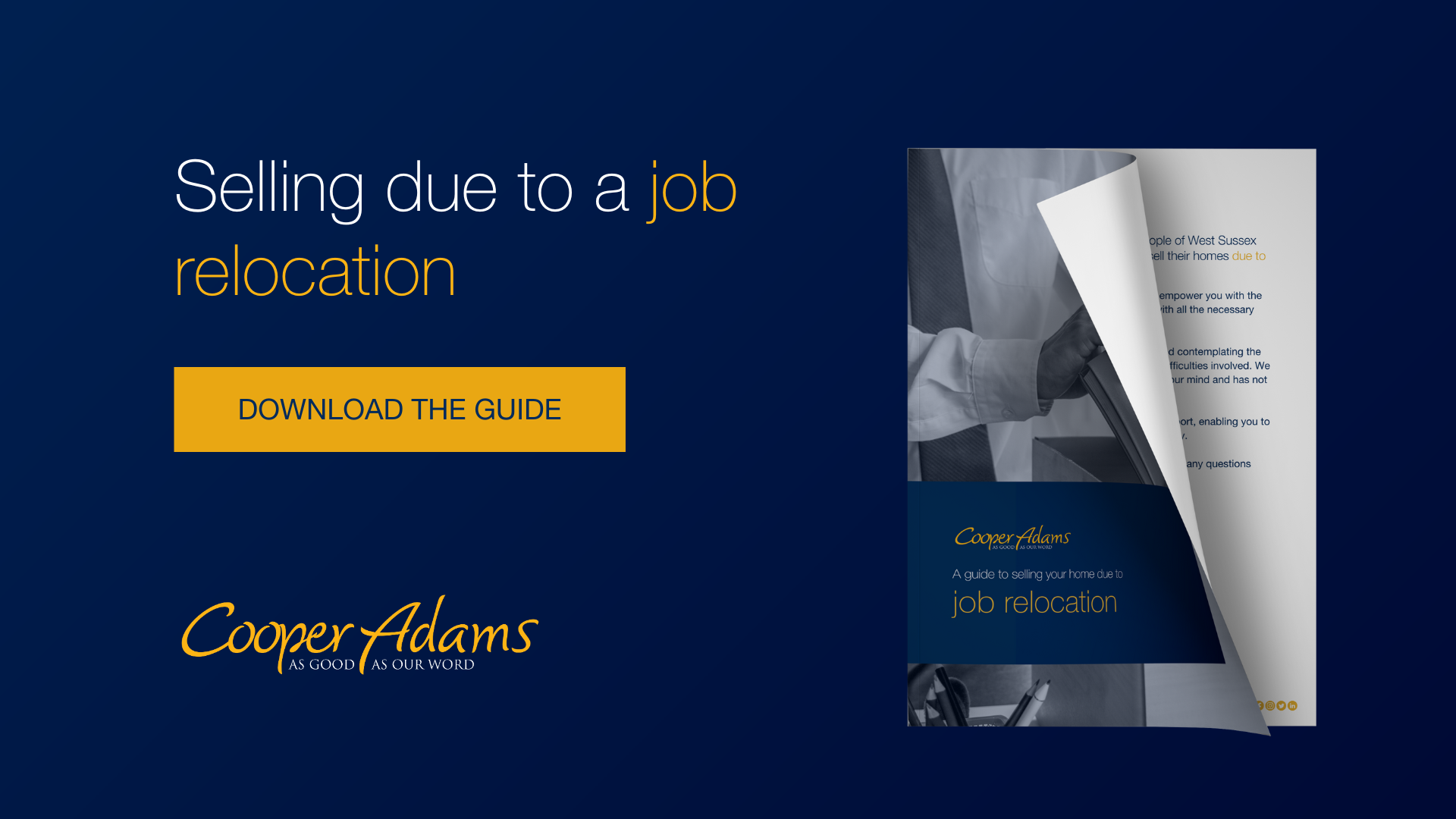 Download our guide to selling a property due to a job relocation