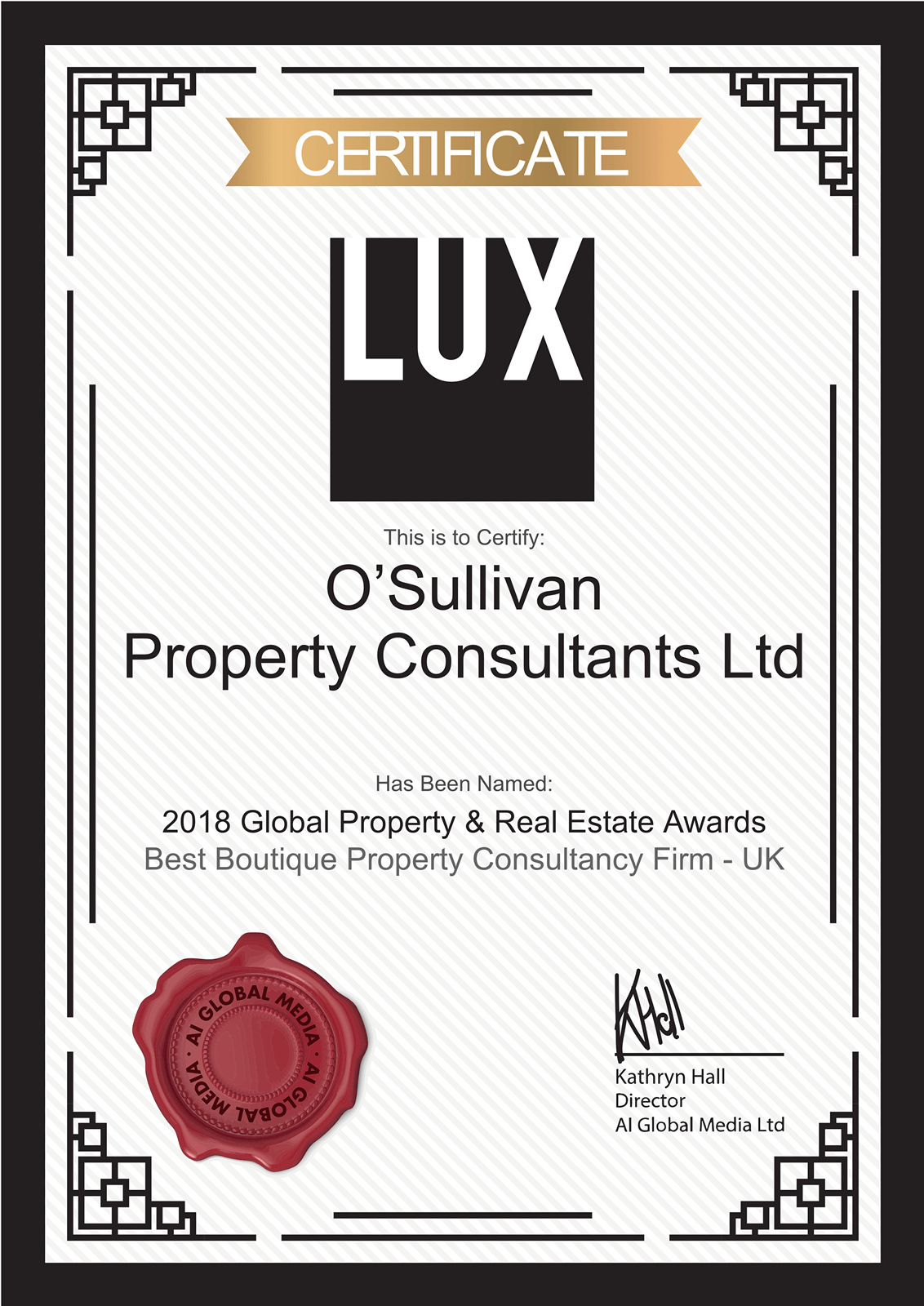 O'Sullivan Property Consultants Best Boutique Property Consultancy Firm