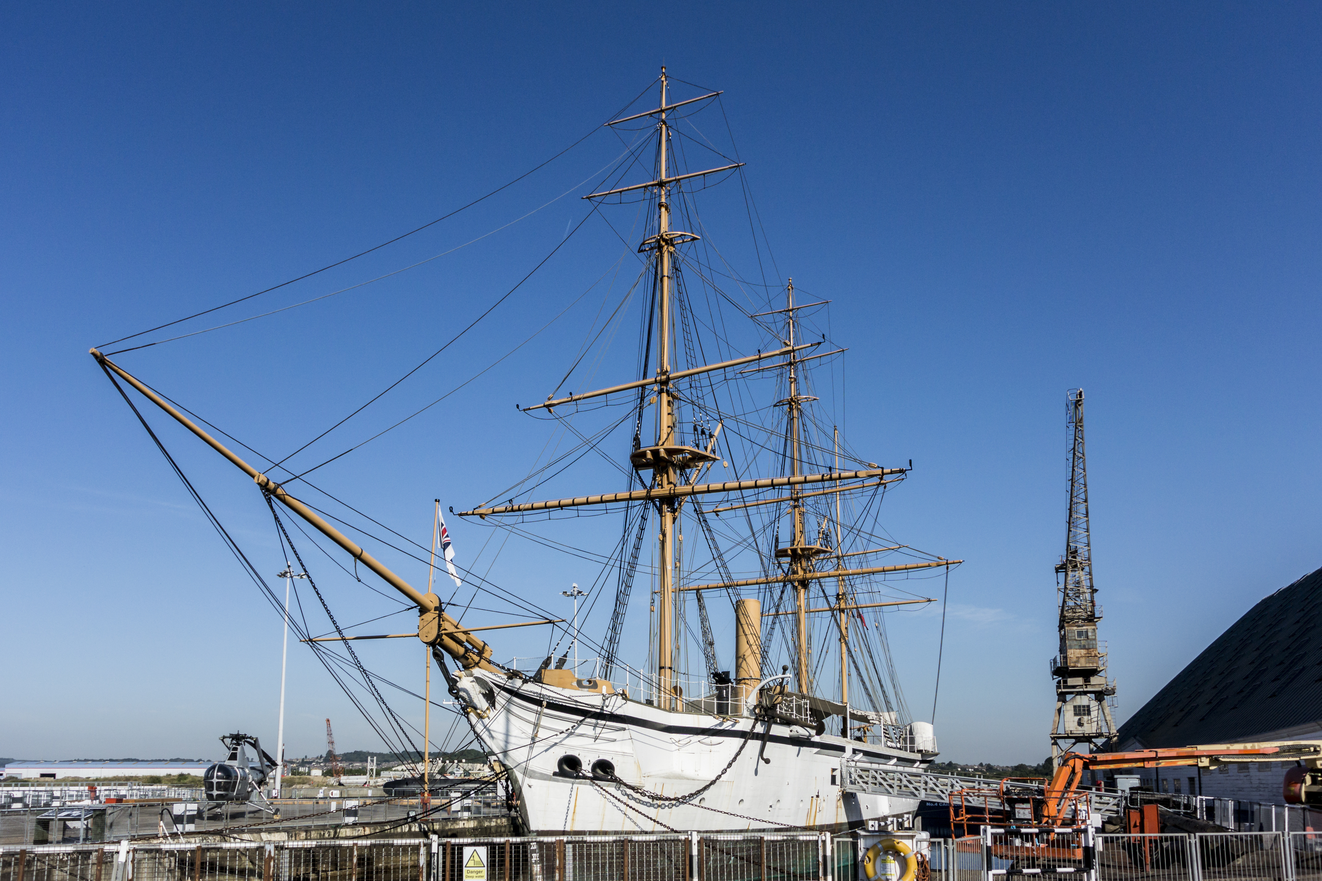 Chatham, Kent historical Naval Dockyard attraction shipyard boat