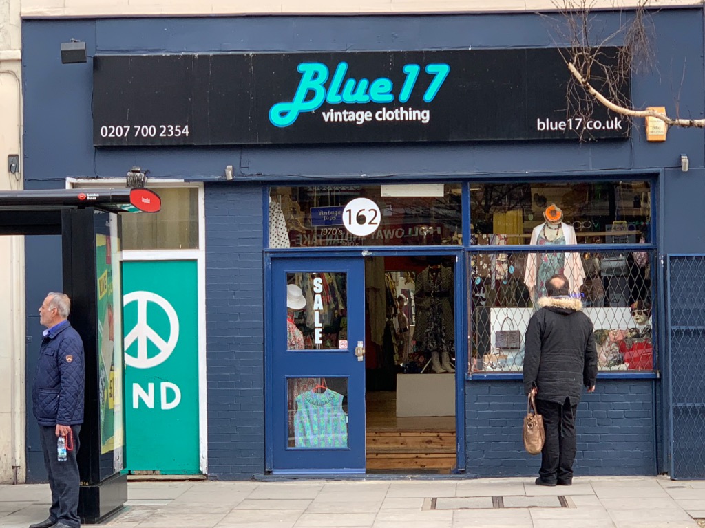 Blue 17 Vintage Clothing in Holloway
