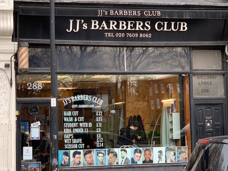 JJ's Barber Club in Holloway
